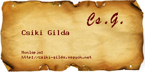 Csiki Gilda névjegykártya